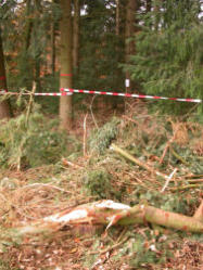 Duidelijke markering burchtplek.