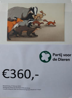 Waardebon gekregen van partij van de Dieren Urecht